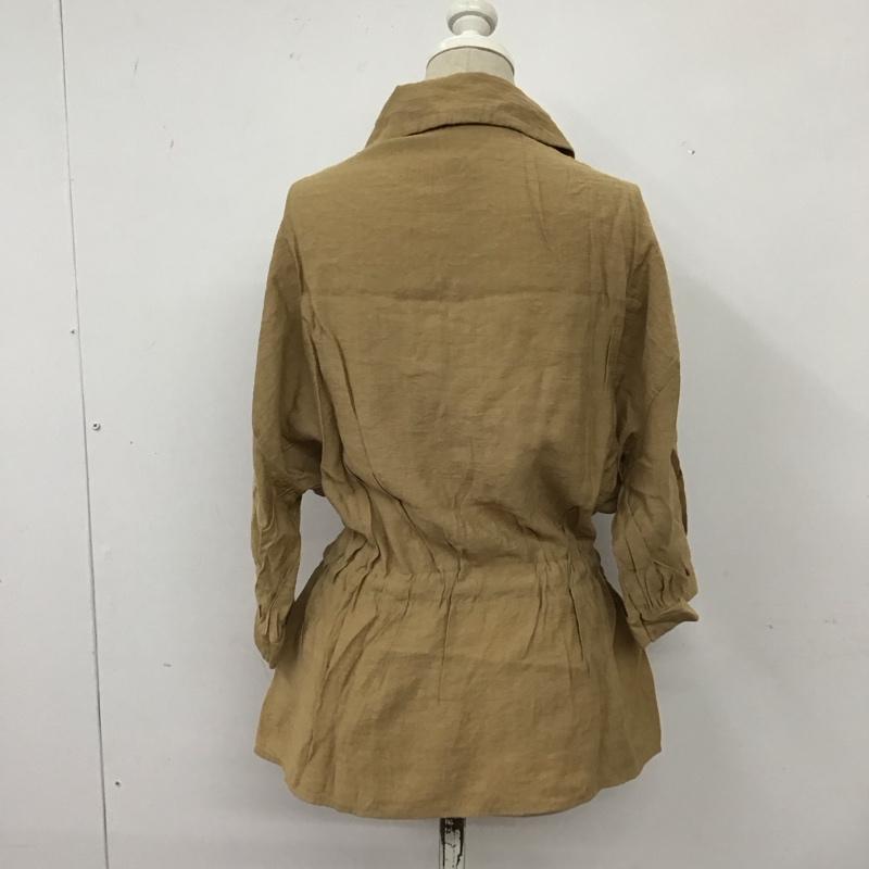 エヘカソポ ehka sopo シャツ、ブラウス 七分袖 1708593 ウエストドロスト FREE 無地 ベージュ / ベージュ / レディース USED 古着 中古 10118228