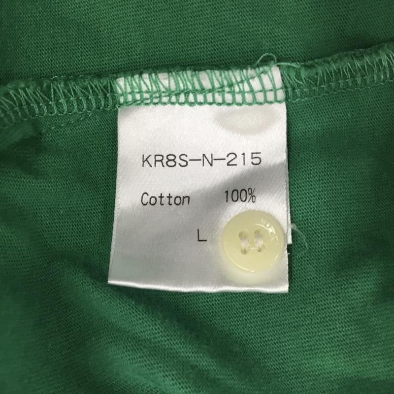 24カラッツ 24karats ポロシャツ 半袖 半袖ポロシャツ カラーシャツ 半袖カットソー L ロゴ、文字 緑 / グリーン / メンズ USED 古着 中古 10109300