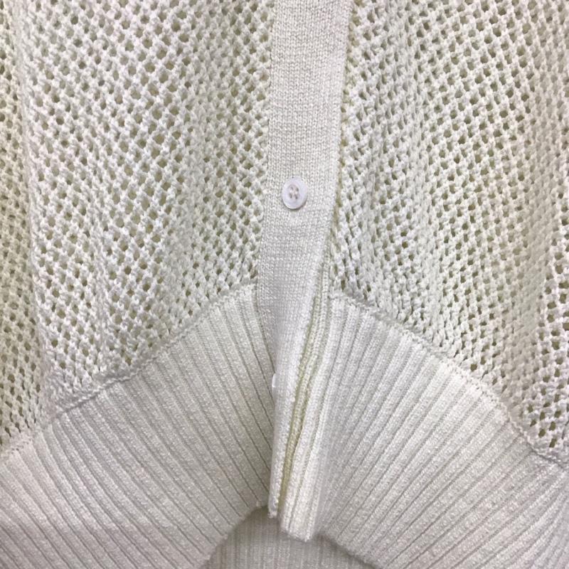 アダムエロペ ADAM ET ROPE カーディガン 長袖 GAK-52050-A メッシュカーディガン 無地 白 / ホワイト / レディース USED 古着 中古 10138013