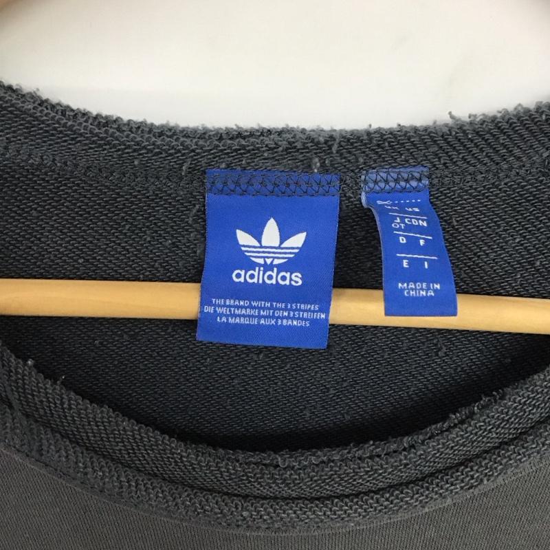 アディダスオリジナルス adidas originals トレーナー 長袖 br9292 TREFOILSWEATSHIRT 長袖スウェット クルーネック ロゴ、文字 灰 / グレー / レディース USED 古着 中古 10132006
