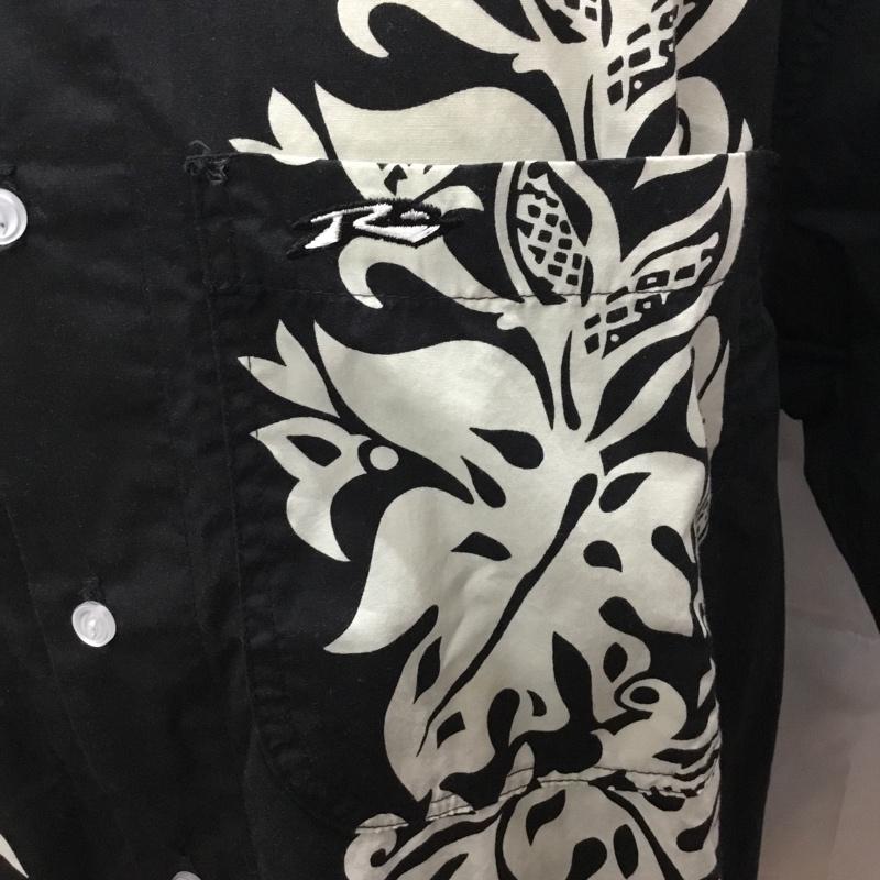 古着 USED シャツ、ブラウス 半袖 半袖シャツ カラーシャツ 半袖カットソー アロハシャツ S 花柄 X プリント 白 / ホワイト / X 黒 / ブラック /  メンズ USED 古着 中古 10108701