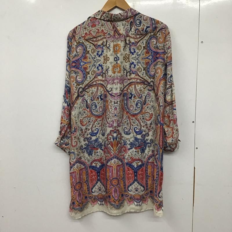 ザラベーシック ZARA BASIC チュニック 長袖 L 総柄 マルチカラー / マルチカラー / レディース USED 古着 中古 10138090