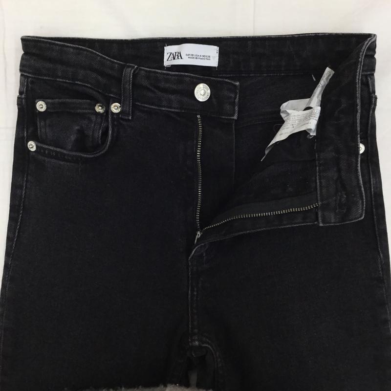 ザラ ZARA パンツ デニム、ジーンズ 36 無地 黒 / ブラック / レディース USED 古着 中古 10139661