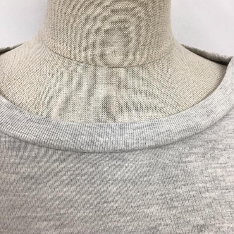 ローリーズファーム LOWRYS FARM Tシャツ 半袖 LF623082CF クルーネック FREE ロゴ、文字 灰 / グレー / レディース USED 古着 中古 10118824