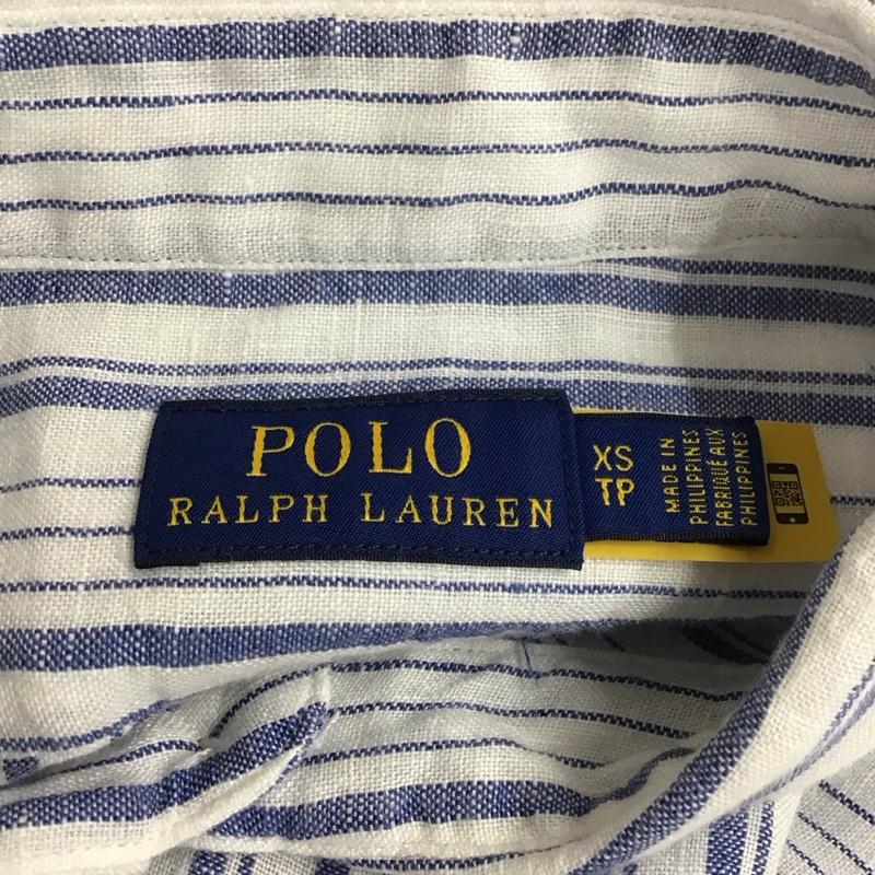 ポロラルフローレン POLO RALPH LAUREN シャツ、ブラウス 長袖 長袖シャツ カラーシャツ ポケットシャツ 長袖カットソー ストライプシャツ XS ストライプ 白 / ホワイト / X 青 / ブルー / レディース USED 古着 中古 10114521