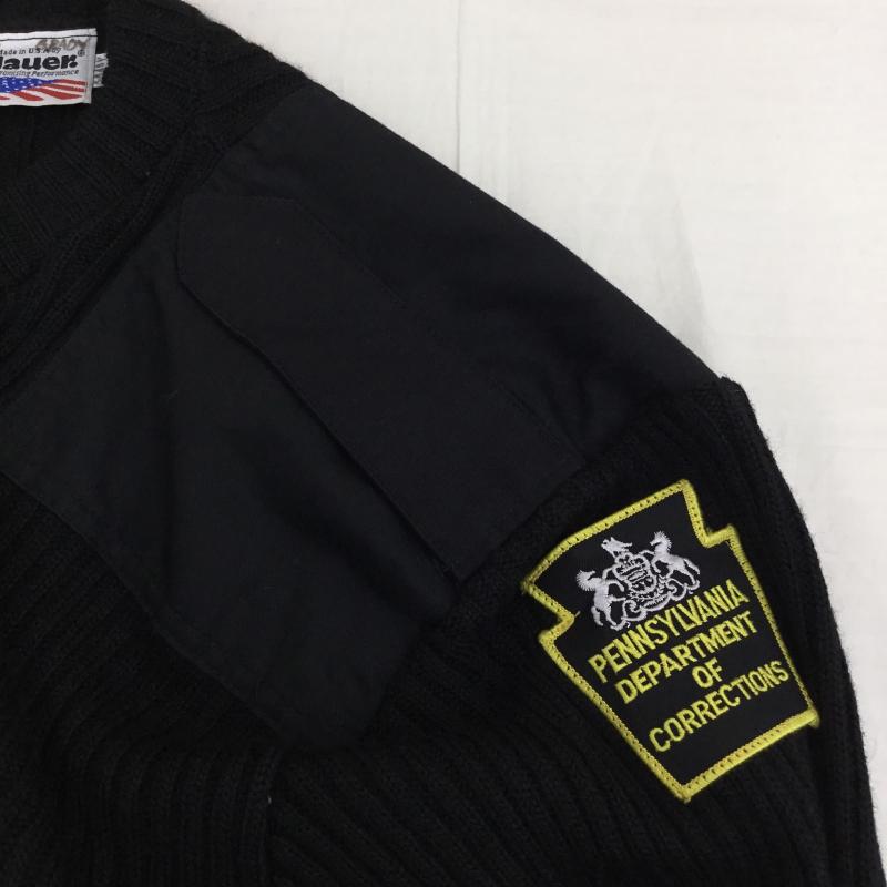 ユーズドクロージング used clothes ニット、セーター 七分袖 Blauer 3L 無地 黒 / ブラック / メンズ USED 古着 中古 10138467