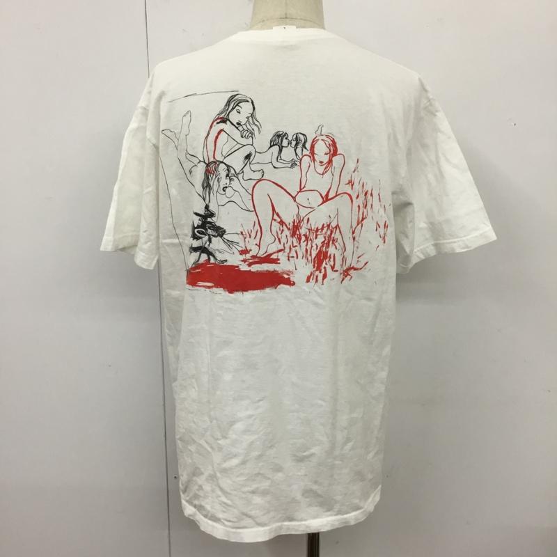 シュプリーム Supreme Tシャツ 半袖 半袖カットソー プリントTシャツ クルーネックカットソー L ロゴ、文字 X プリント 白 / ホワイト /  メンズ USED 古着 中古 10109982
