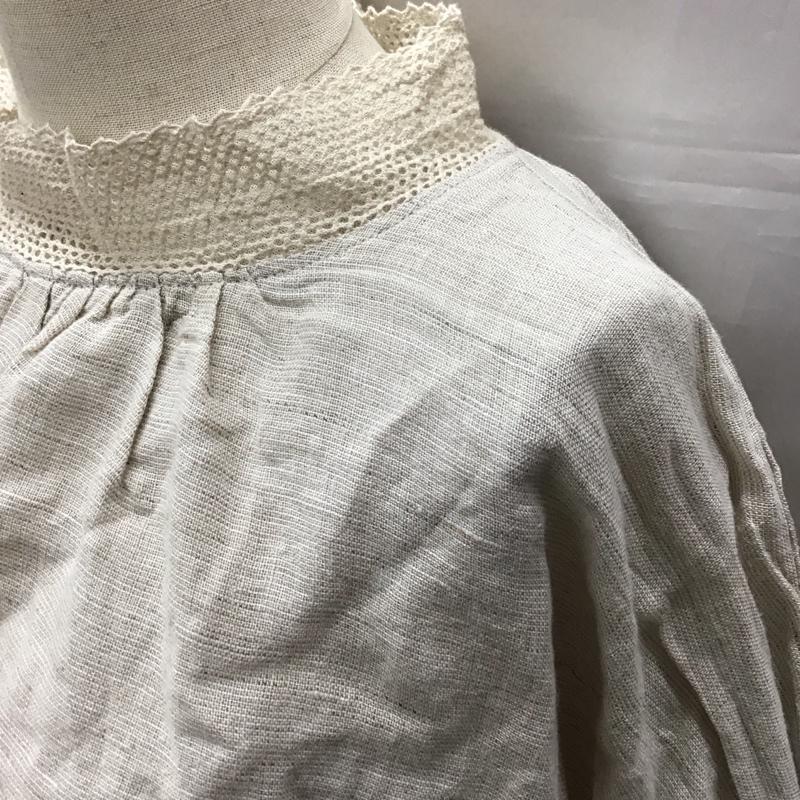ひより HIYORI カットソー 半袖 TK425211 コットン リネン タグ付き M 無地 アイボリー / アイボリー / レディース USED 古着 中古 10123488