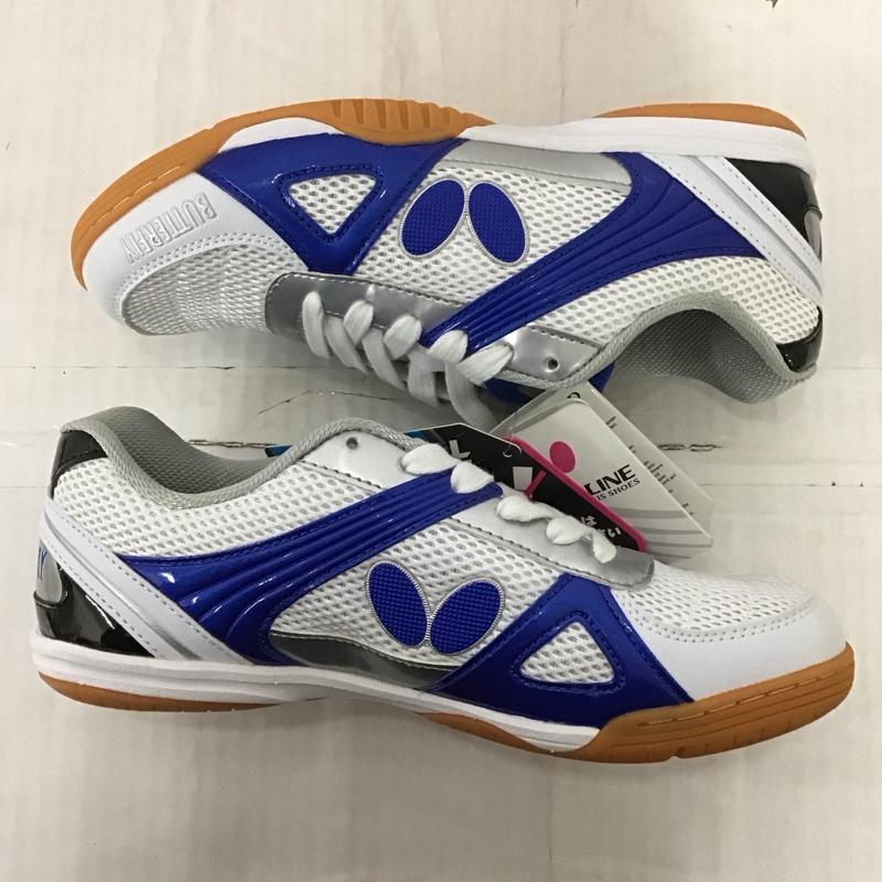 バタフライ BUTTERFLY シューズ シューズ 卓球 シューズ レゾライン トライネックス 93600-177 25.5cm 無地 青 / ブルー / X 白 / ホワイト / メンズ USED 古着 中古 10125373