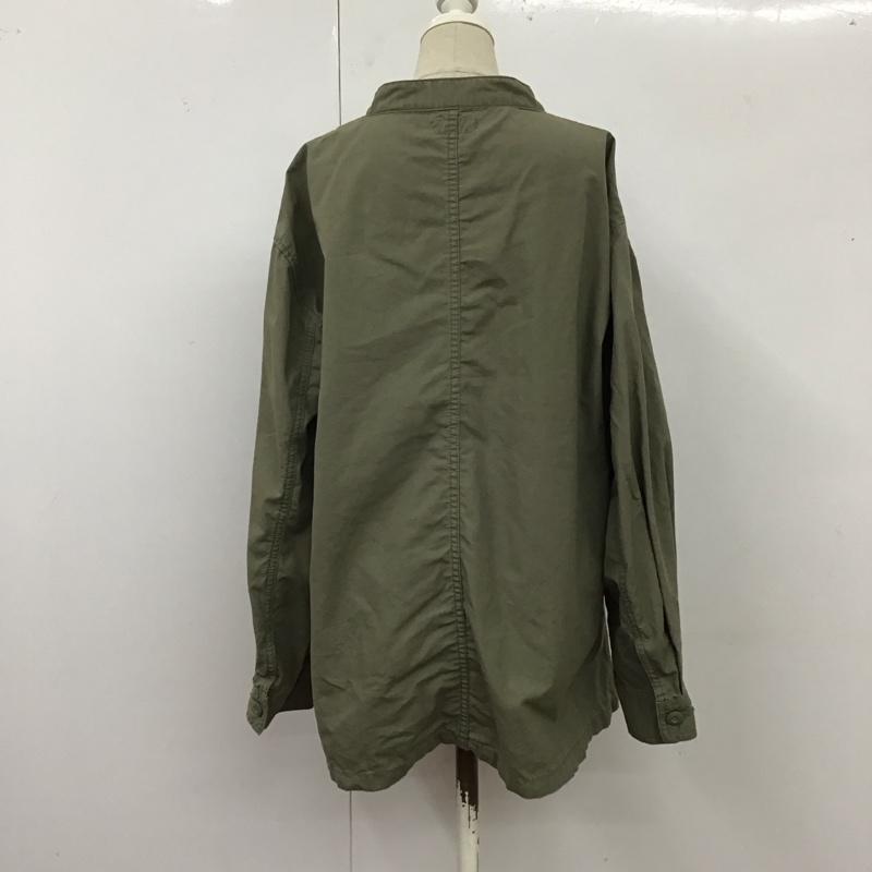 アースミュージックアンドエコロジー earth music&ecology ジャケット、上着 ジャンパー、ブルゾン 1C03L0Y0200 COTTON USAミリタリーシャツブルゾン FREE 無地 カーキ / カーキ / レディース USED 古着 中古 10117704