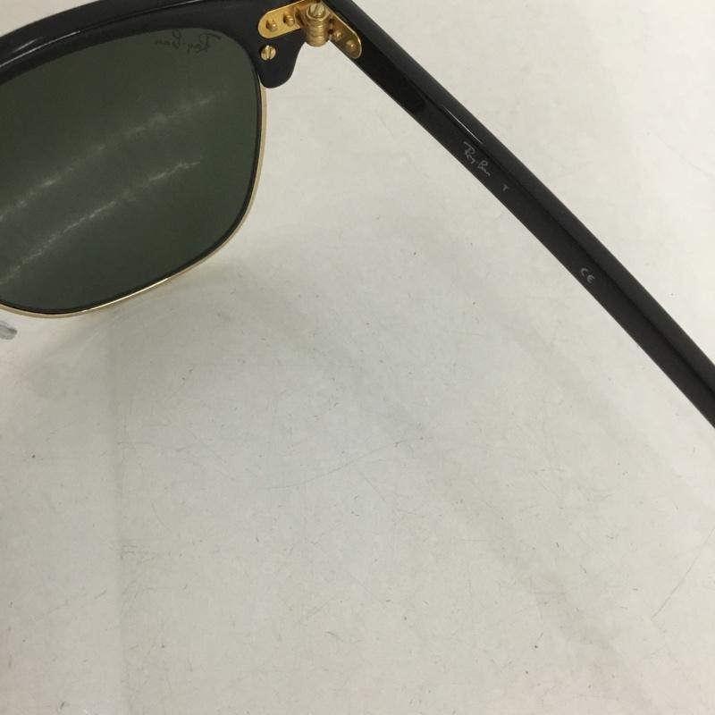 レイバン Ray-Ban めがね・サングラス サングラス RB3016 CLUBMASTER CLASSIC カラーレンズ 箱有 無地 黒 / ブラック / X 金 / ゴールド / メンズ USED 古着 中古 10126459