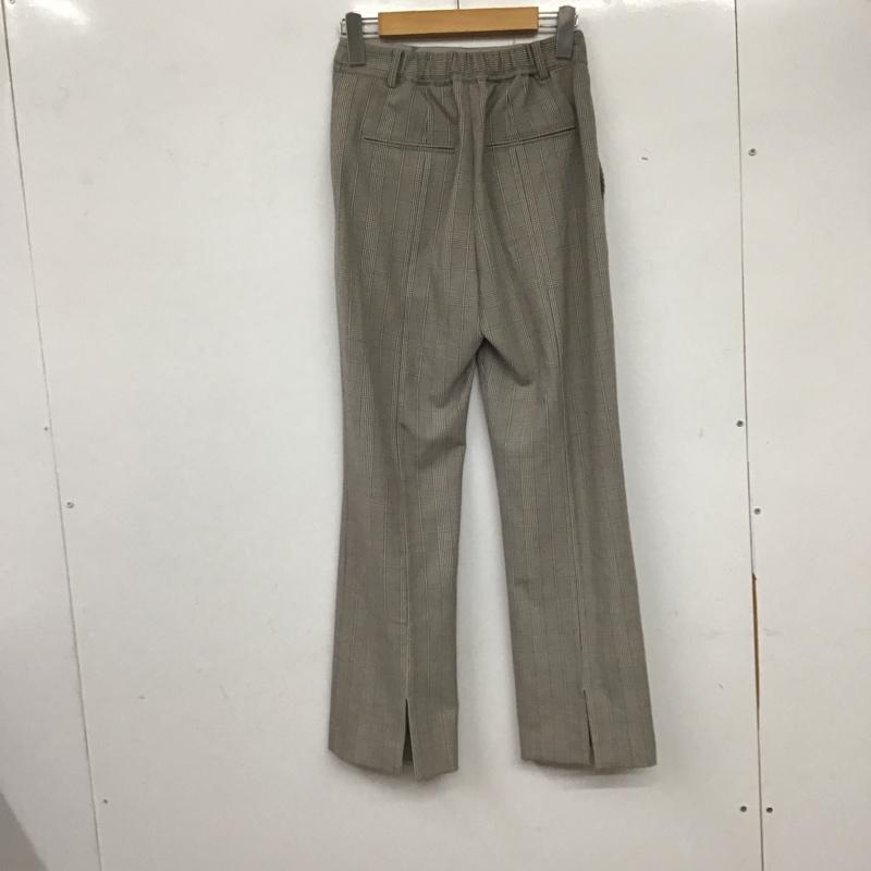 グリーンレーベルリラクシング green label relaxing パンツ スラックス 3614-126-6669 パウダーTR BEAUTY PANTS 34 チェック 灰 / グレー / レディース USED 古着 中古 10137242