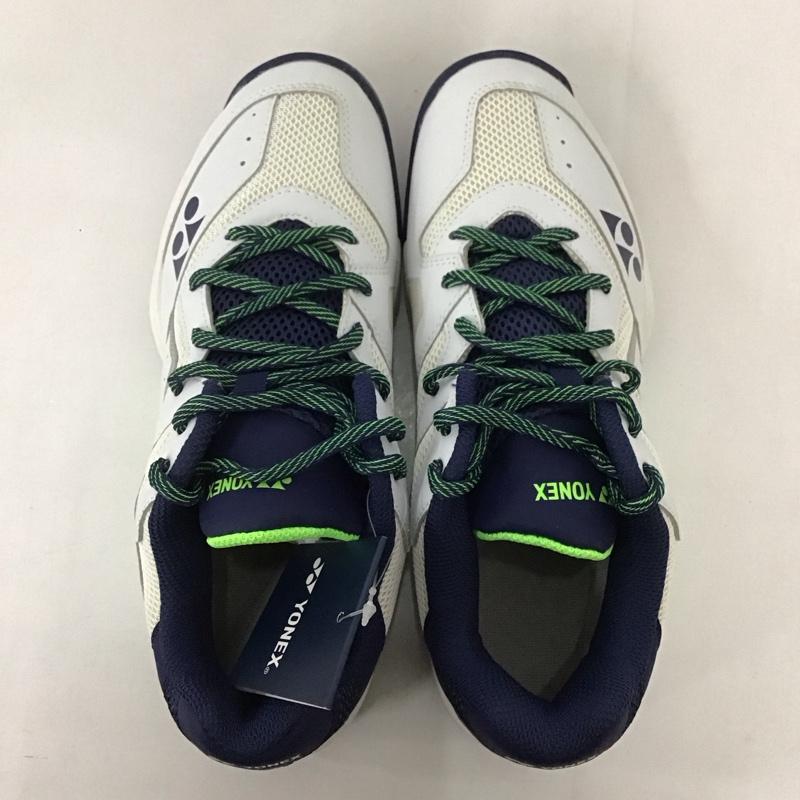 ヨネックス YONEX カジュアルシューズ カジュアルシューズ パワークッション 107D SHT107D テニスシューズ 24.5cm 無地 白 / ホワイト / X 紺 / ネイビー / レディース USED 古着 中古 10125822