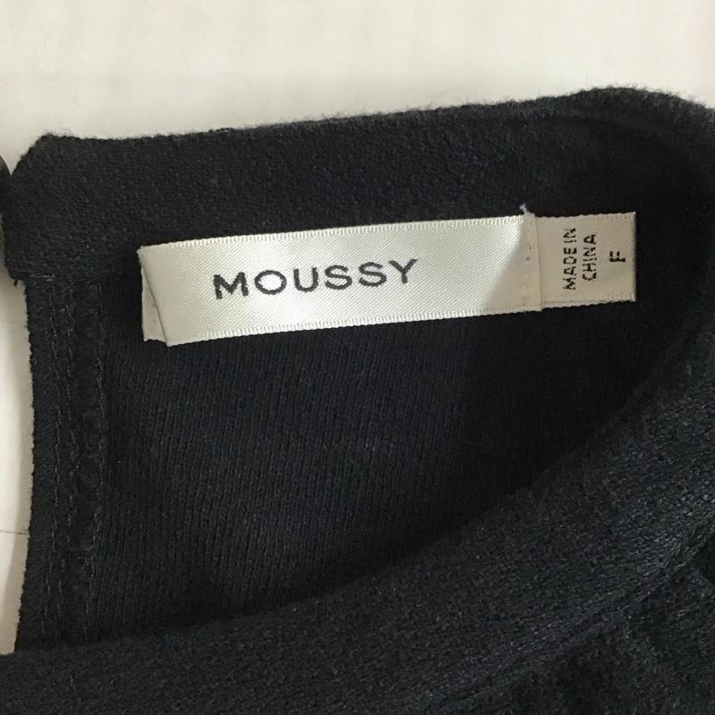 マウジー MOUSSY カットソー 七分袖 010csf80‐0610 OPENSHOULDERCUTトップス ラグラン FREE 無地 紺 / ネイビー / レディース USED 古着 中古 10116426