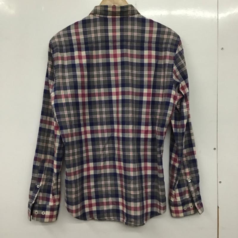 バーバリーブラックレーベル BURBERRY BLACK LABEL シャツ、ブラウス 長袖 D1M12-611-05 チェック 2 ワンポイント マルチカラー / マルチカラー / メンズ USED 古着 中古 10139609