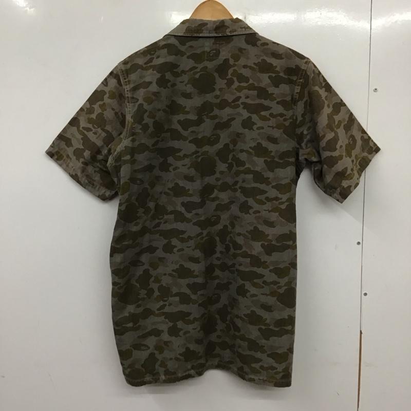 アーサスベイプ URSUS BAPE カットソー 半袖 半袖シャツ ミリタリーシャツ カラーシャツ L カモフラージュ柄・迷彩 マルチカラー / マルチカラー / メンズ USED 古着 中古 10137179