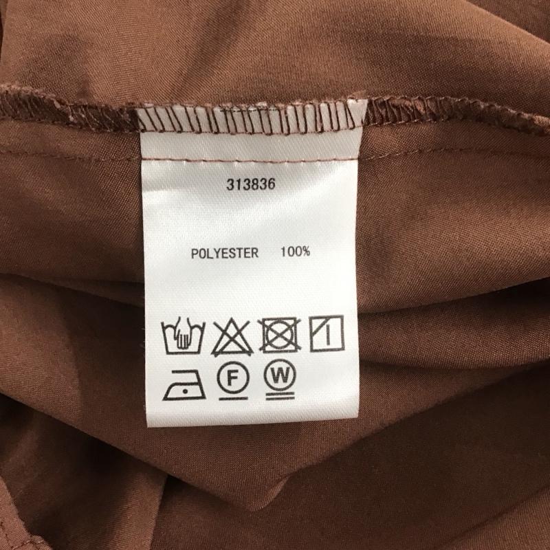ダブルクローゼット w closet シャツ、ブラウス 長袖 FREE 無地 茶 / ブラウン / レディース USED 古着 中古 10139343