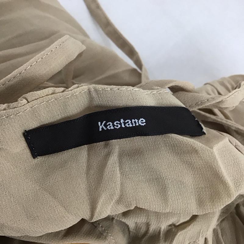 カスタネ Kastane ワンピース ロングスカート ノースリーブロングワンピース フレアスカート FREE 無地 ベージュ / ベージュ / レディース USED 古着 中古 10138304