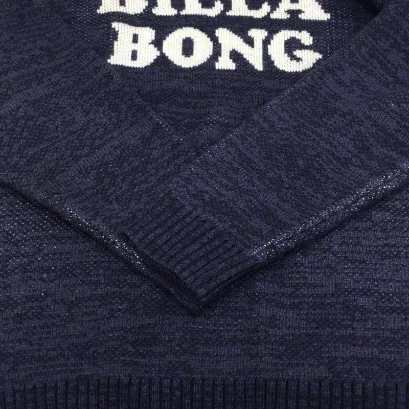 ビラボン BILLABONG ニット、セーター 長袖 BILLABONG セーター BD012-601 M ロゴ、文字 紺 / ネイビー / メンズ USED 古着 中古 10122365