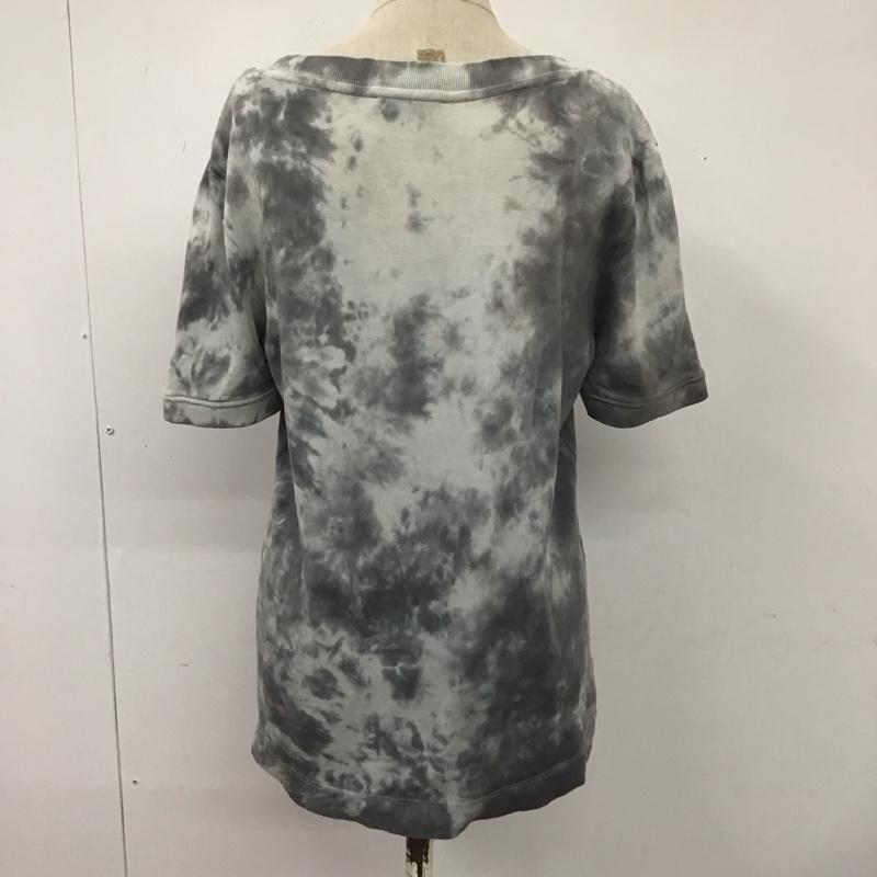 ザラ ZARA Tシャツ 半袖 クルーネック タイダイ M 総柄 灰 / グレー / レディース USED 古着 中古 10114106