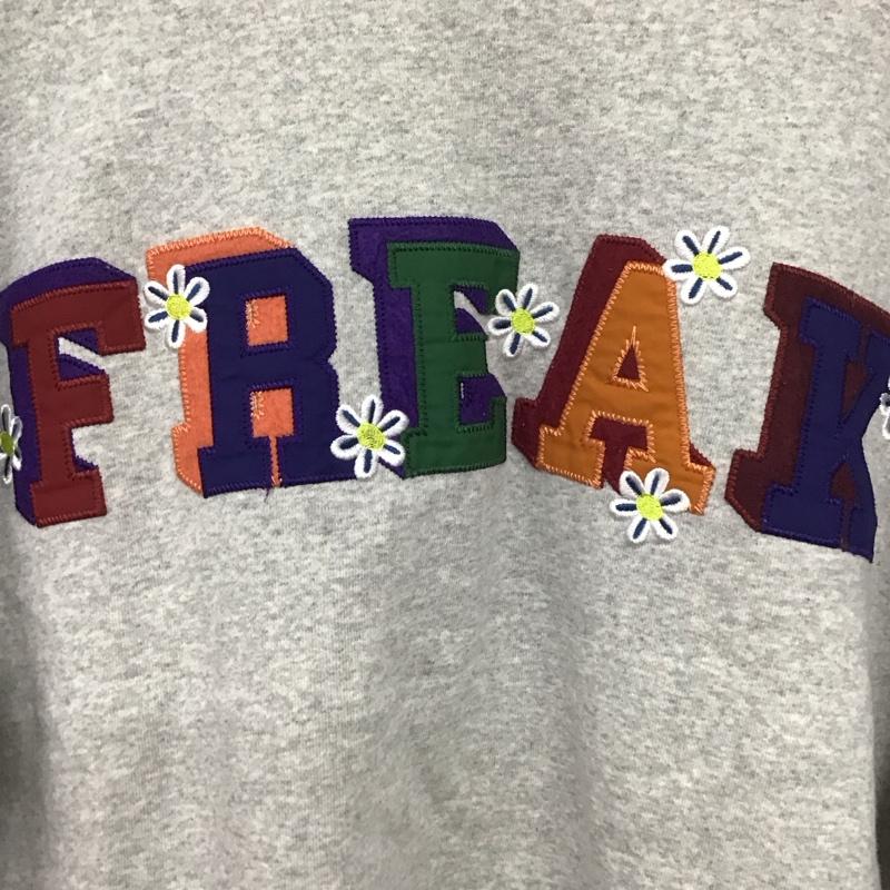 フリークスストア FREAK S STORE トレーナー 長袖 長袖トレーナー スウェット クルーネック プルオーバー FREE ロゴ、文字 灰 / グレー / メンズ USED 古着 中古 10139459
