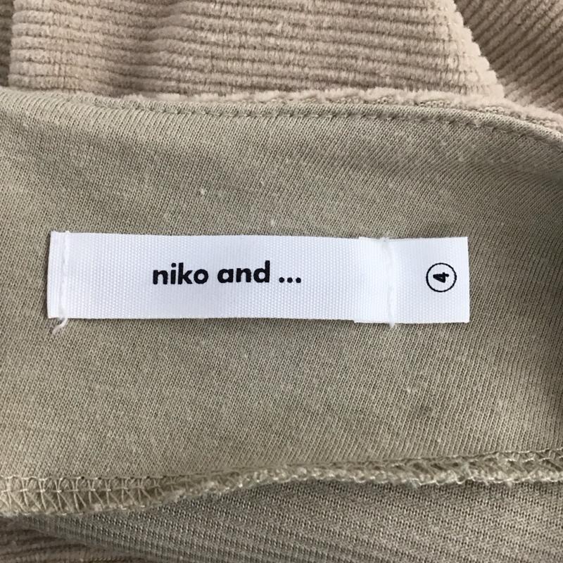 ニコアンド niko and... カットソー 長袖 長袖カットソー Vネックカットソー ロングスリーブカットソー 4 無地 ベージュ / ベージュ / レディース USED 古着 中古 10121649