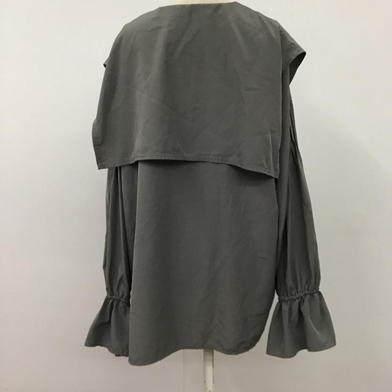 ディスコート Discoat シャツ、ブラウス 長袖 FREE 無地 灰 / グレー / レディース USED 古着 中古 10113992