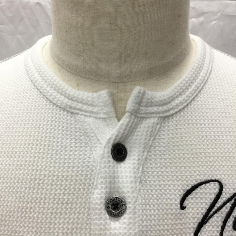 ノートン Norton カットソー 半袖 半袖カットソー ヘンリーネックカットソー プリントカットソー M ロゴ、文字 白 / ホワイト /  メンズ USED 古着 中古 10112304