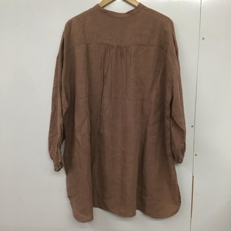 ヘブンリー HEAVENLY シャツ、ブラウス 長袖 2211072 リネンスモッキングシャツ 無地 茶 / ブラウン / レディース USED 古着 中古 10133797
