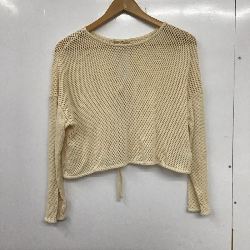 ローリーズファーム LOWRYS FARM トップス トップス メッシュ 1 無地 ベージュ / ベージュ / レディース USED 古着 中古 10133496