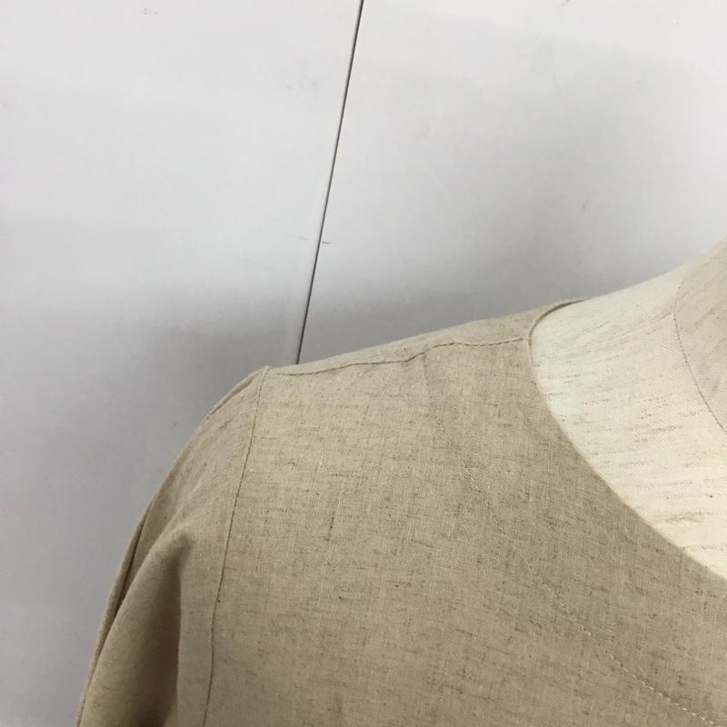 イチ ichi ワンピース ロングスカート 191030A G191030 長袖 コットンリネン 綿麻 タグ付き FREE 無地 ベージュ / ベージュ /  レディース USED 古着 中古 10133413