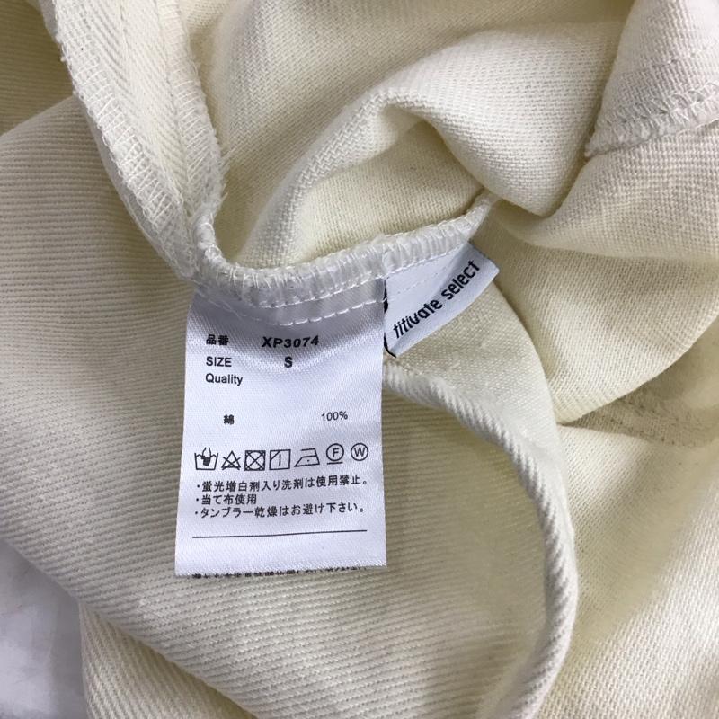 ティティベイト titivate カットソー 長袖 長袖カットソー クルーネックカットソー ロングスリーブカットソー S 無地 オフホワイト / オフホワイト / レディース USED 古着 中古 10122154