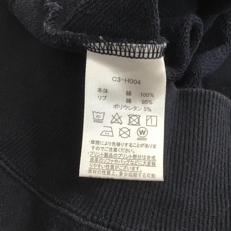 チャンピオン Champion トレーナー 長袖 c3-h004 ベーシッククルーネックスウェットシャツ トレーナー プリントスウェット S ロゴ、文字 紺 / ネイビー / メンズ USED 古着 中古 10108478