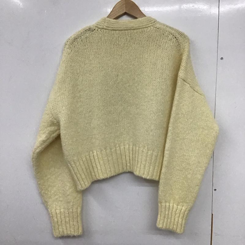 ザラ ZARA カーディガン 長袖 ニットカーディガン M 無地 白 / ホワイト / レディース USED 古着 中古 10133193