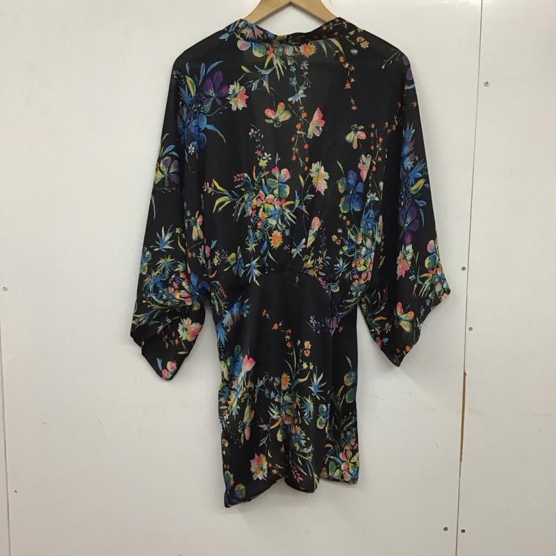 ザラウーマン ZARA WOMAN カーディガン 半袖 半袖ロングカーディガン プリントカーディガン M プリント マルチカラー / マルチカラー / レディース USED 古着 中古 10134333