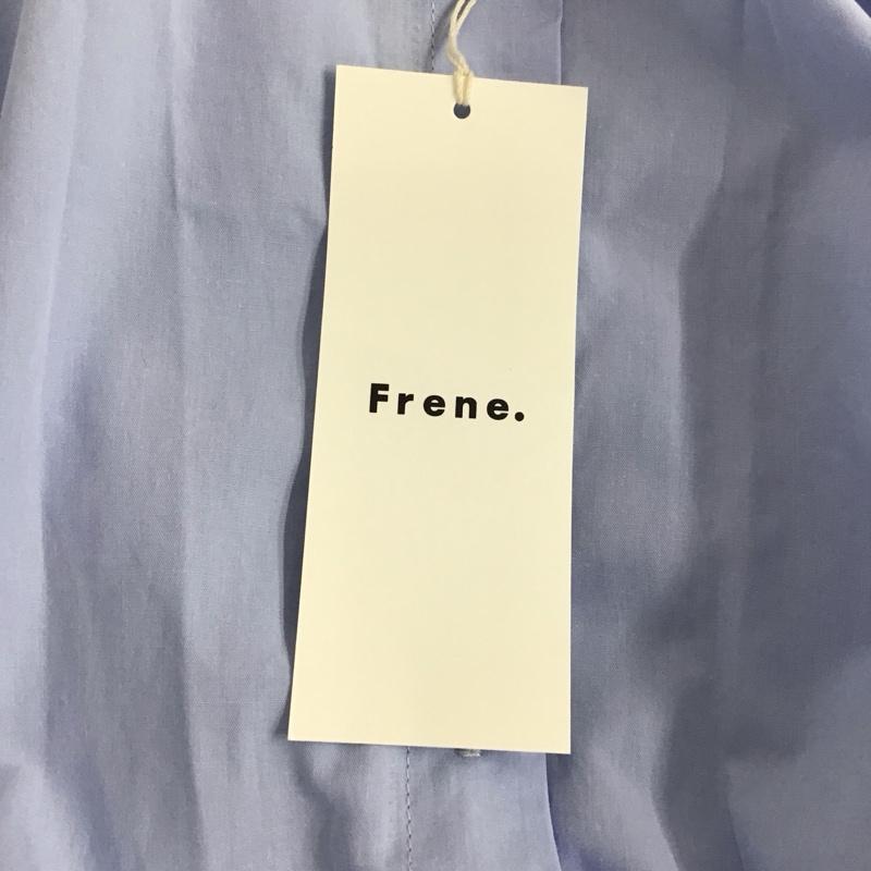 フラーネ Frene シャツ、ブラウス 長袖 FREE 無地 水色 / ライトブルー / レディース USED 古着 中古 10130283
