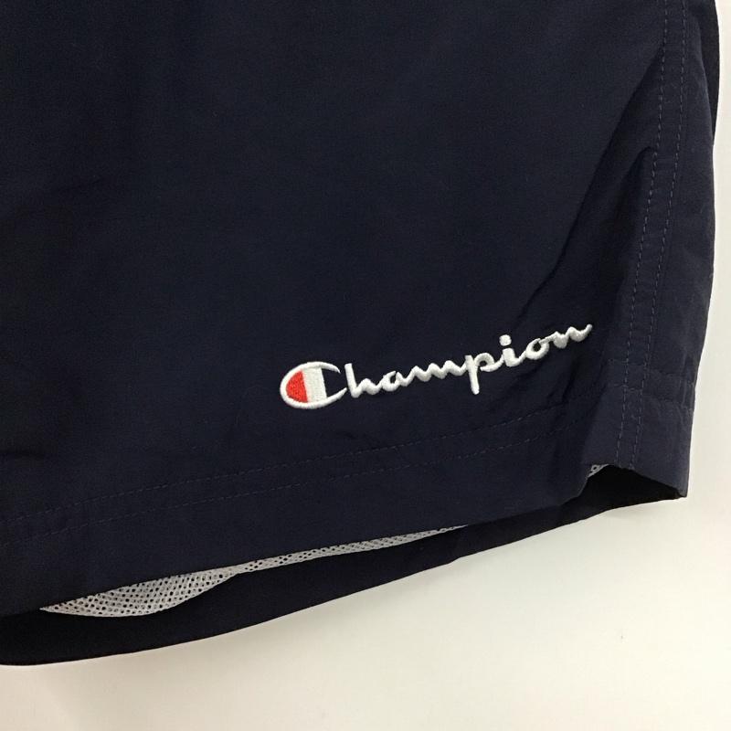 チャンピオン Champion パンツ ショートパンツ ハーフパンツ ショートパンツ ナイロンパンツ L ロゴ、文字 紺 / ネイビー / メンズ USED 古着 中古 10130477