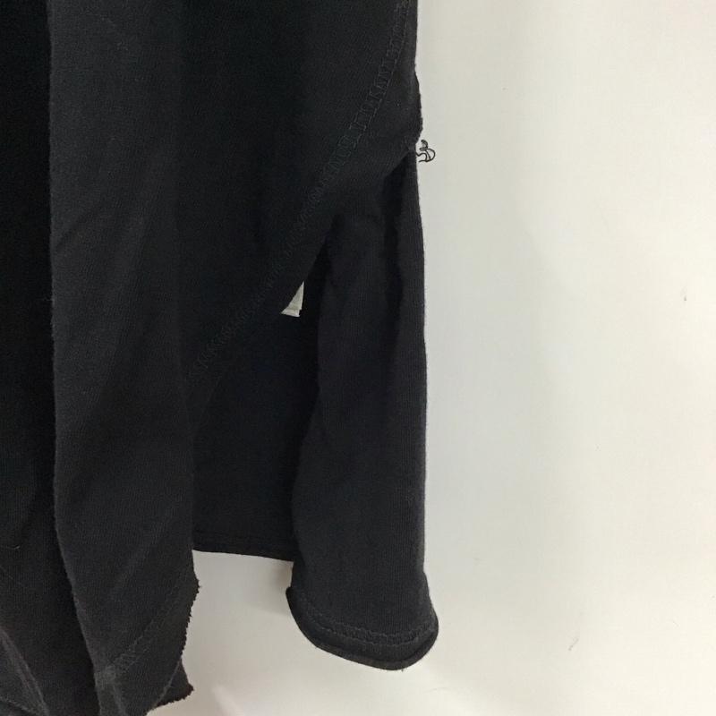 ディーゼル DIESEL Tシャツ 七分袖 サイドスリット S ロゴ、文字 黒 / ブラック / レディース USED 古着 中古 10130609