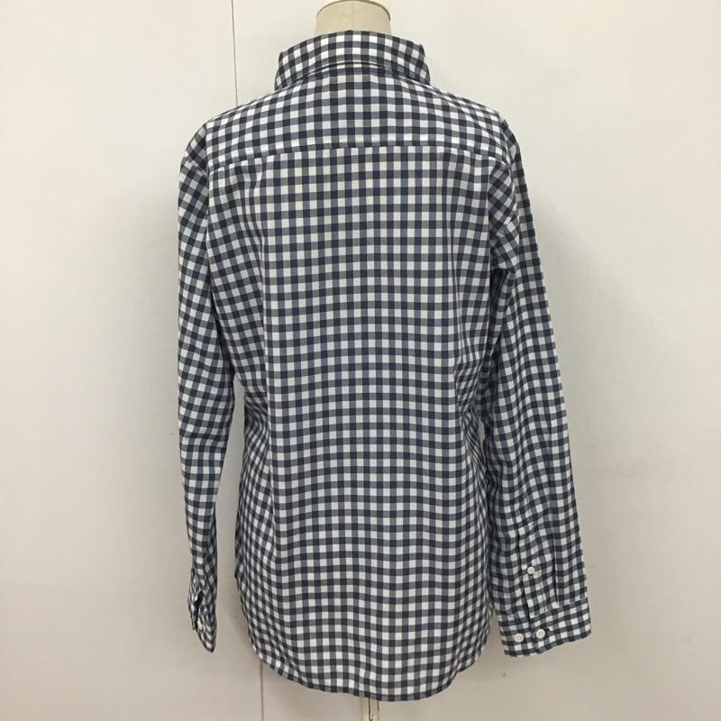 モンベル mont-bell シャツ、ブラウス 長袖 長袖シャツ カラーシャツ ポケットシャツ 長袖カットソー チェックシャツ L チェック 白 / ホワイト / X 青 / ブルー / レディース USED 古着 中古 10110257