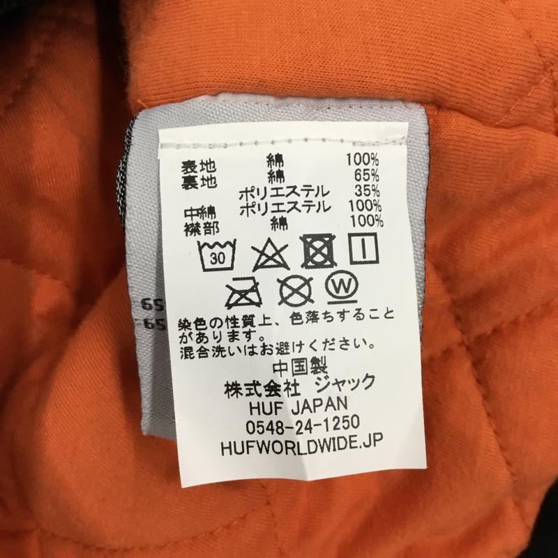 ハフ HUF ジャケット、上着 ジャンパー、ブルゾン ジップアップジャケット ジャンパー ジャケット カジュアルジャケット アウター L 無地 黒 / ブラック / メンズ USED 古着 中古 10114619