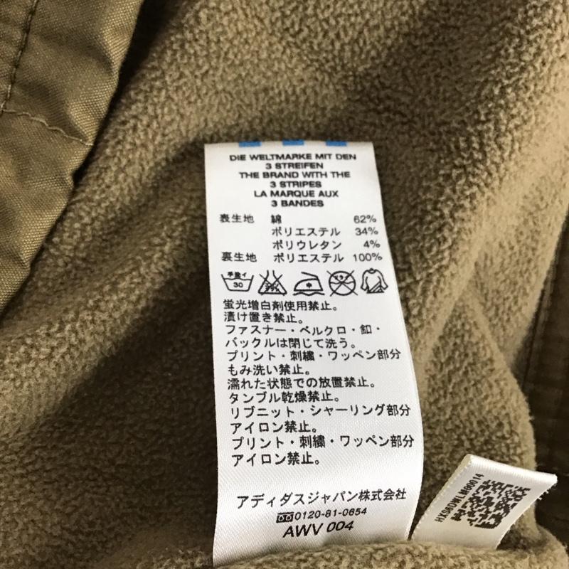 アディダス adidas ジャケット、上着 ジャケット、ブレザー ジップアップジャケット アウター 古着 S ロゴ、文字 ベージュ / ベージュ / メンズ USED 古着 中古 10141793