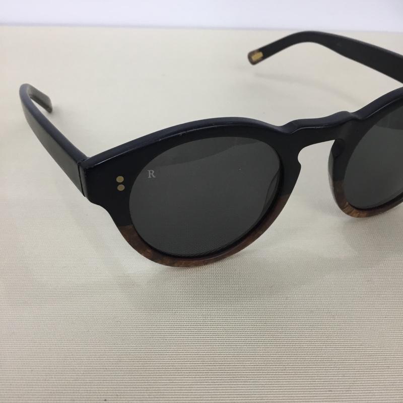 レイン RAEN めがね・サングラス サングラス burlwood バイカラー ロゴ、文字 黒 / ブラック / X 茶 / ブラウン / メンズ USED 古着 中古 10146064