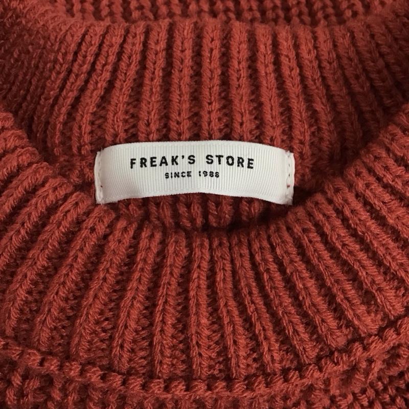 フリークスストア FREAK S STORE ニット、セーター 長袖 長袖ニットカットソー ニット セーター クルーネックニット FREE 無地 えんじ / ワインレッド / レディース USED 古着 中古 10118588