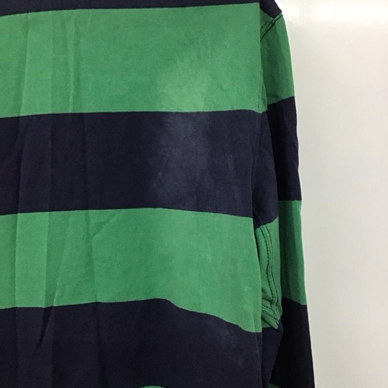 ポロバイラルフローレン Polo by RALPH LAUREN ポロシャツ 長袖 長袖ポロシャツ 長袖カットソー カラーシャツ M ロゴ、文字 紺 / ネイビー / X 緑 / グリーン / メンズ USED 古着 中古 10136227