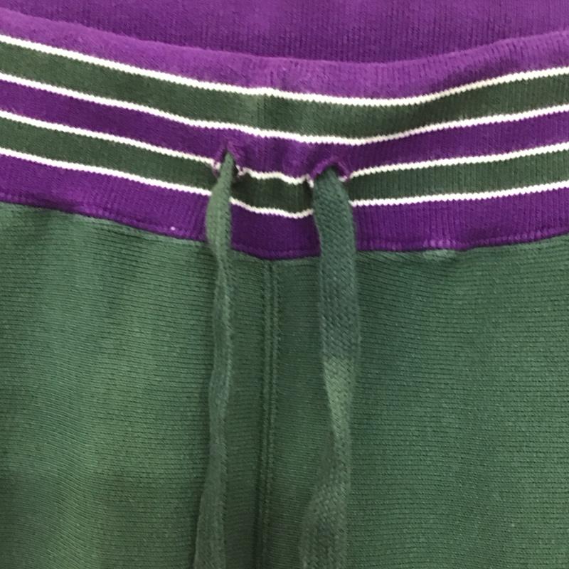 チャンピオン Champion パンツ ワークパンツ、ペインターパンツ c3-n203 スウェット ワイドパンツ ジャージ L ロゴ、文字 緑 / グリーン /  メンズ USED 古着 中古 10126438