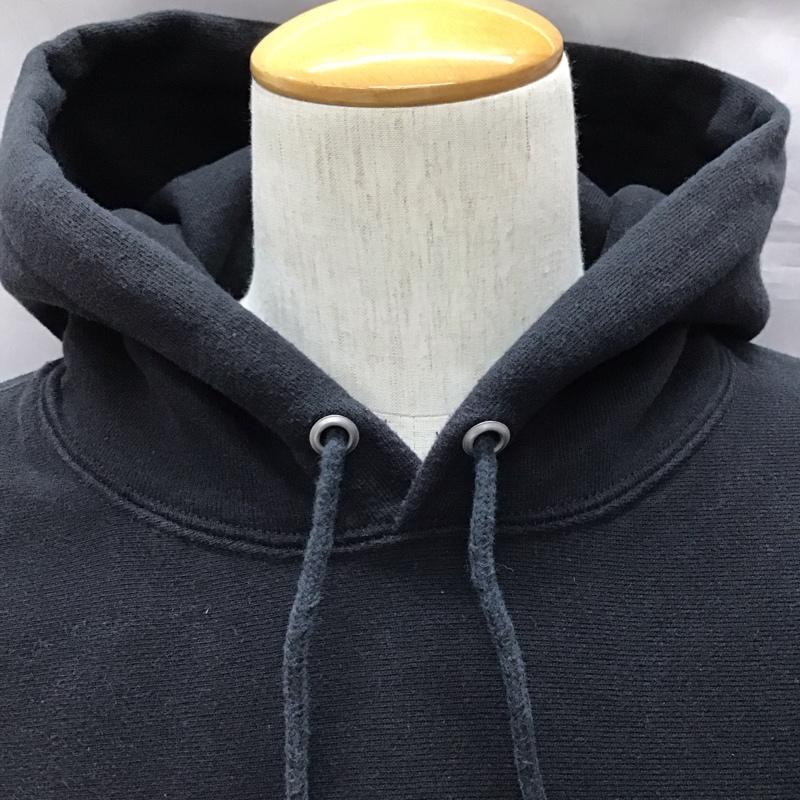 チャンピオン Champion パーカー 長袖 長袖パーカー フード付きパーカー プリントスウェット トレーナー XL 無地 黒 / ブラック /  メンズ USED 古着 中古 10120495