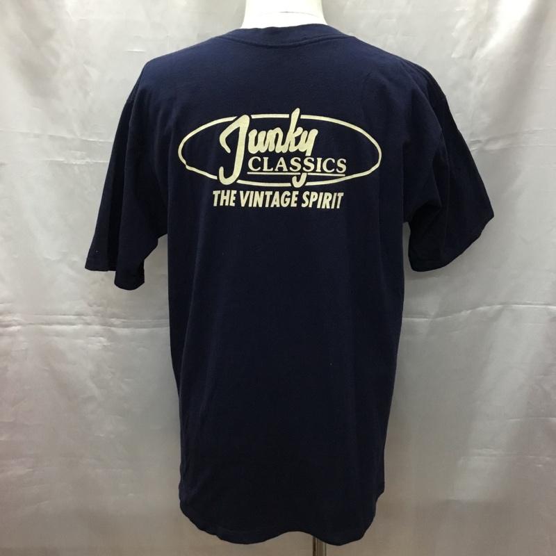 古着 USED Tシャツ 半袖 半袖カットソー プリントTシャツ クルーネックカットソー 古着 L ロゴ、文字 紺 / ネイビー /  メンズ USED 古着 中古 10108537
