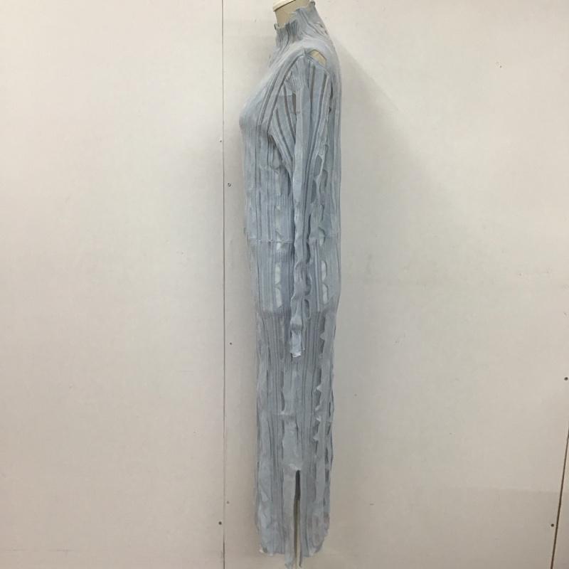 アメリ AMERI ワンピース ロングスカート 02210560590 メディシアージオメトリックニットドレス FREE 水色 / ライトブルー / レディース USED 古着 中古 10122641