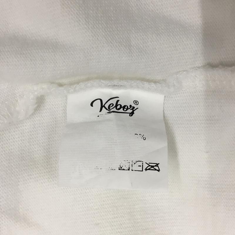 ケボズ KEBOZ Tシャツ 半袖 CALEE コラボ Tシャツ L ロゴ、文字 白 / ホワイト / メンズ USED 古着 中古 10118949