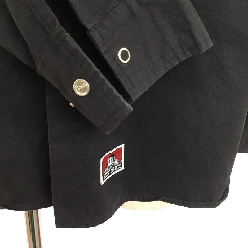 ベンデイビス BEN DAVIS シャツ、ブラウス 長袖 長袖シャツ カラーシャツ ポケットシャツ 長袖カットソー M ロゴ、文字 黒 / ブラック /  メンズ USED 古着 中古 10110729